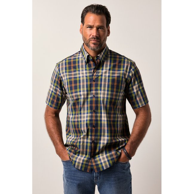 Chemise à carreaux vert gazon <span itemprop=