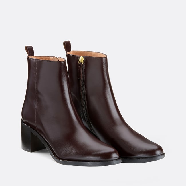 Les Signatures - Leather Ankle Boots, Made in Europe - LA REDOUTE COLLECTIONS