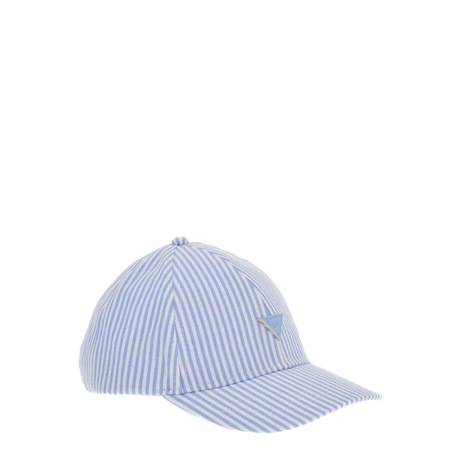 Casquette De Baseball Rayée bleu <span itemprop=