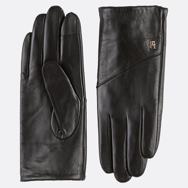 Gants en cuir, ELEVATED CHIC noir <span itemprop=