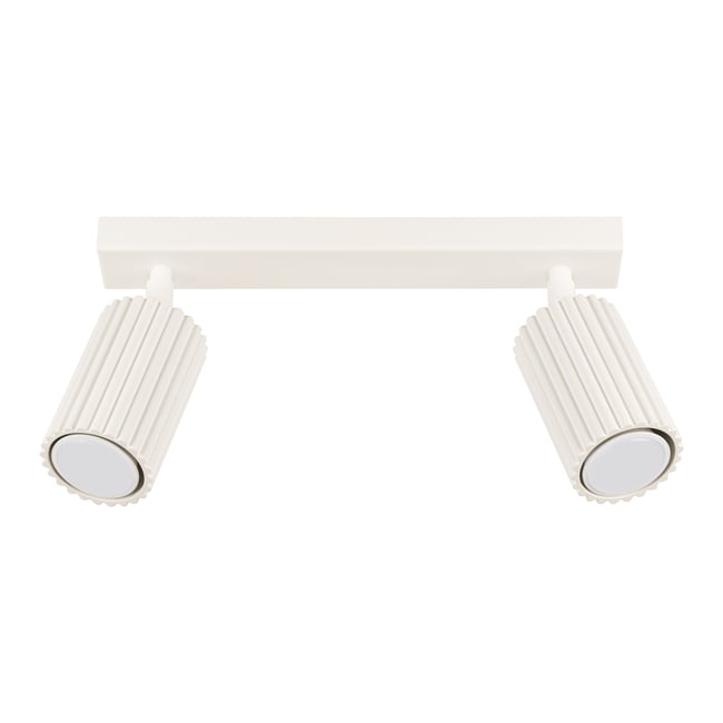 Plafonnier Aluminium Beige GU10 2 Karbon Couleur beige <span itemprop=
