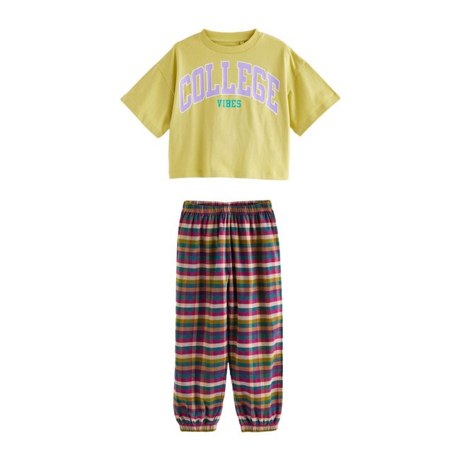 Pyjama avec bas tissé, lot de 1 vert <span itemprop=