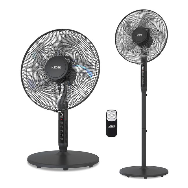 Ventoinha de pé Premium Black, HAEGER preto <span itemprop=
