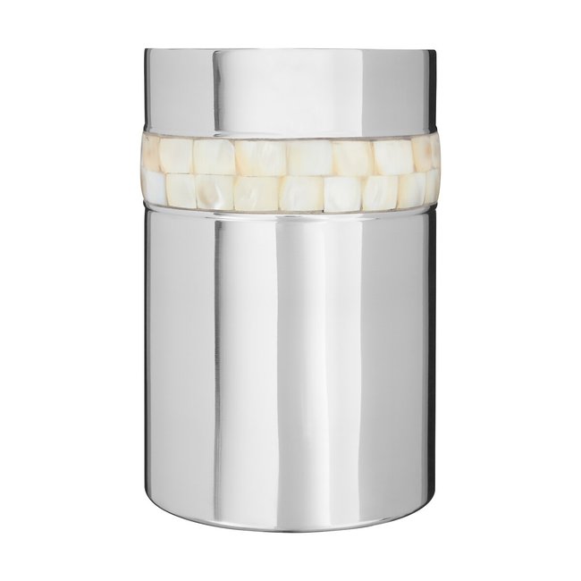 Mother Of Pearl Wine Cooler in Stainless Steel, silver-coloured, SO'HOME