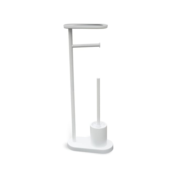 Ensemble dérouleur brosse WC et repose téléphone métal BATHROOM - UTILITY