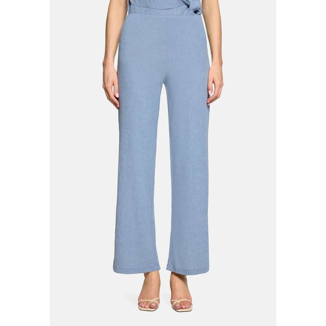 Pantalon casual à jambes larges stonewash <span itemprop=