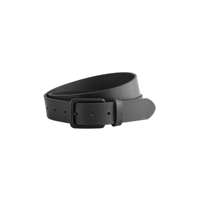 Ceinture décontractée en cuir noir <span itemprop=
