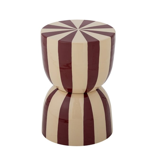 Petite table basse métal rayures Boomingville Vrea Couleur rouge bordeaux <span itemprop=