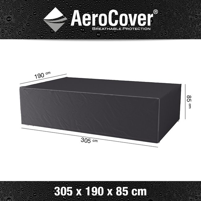 Garden Oblong Set Cover 190x305cm, grey, AEROCOVER