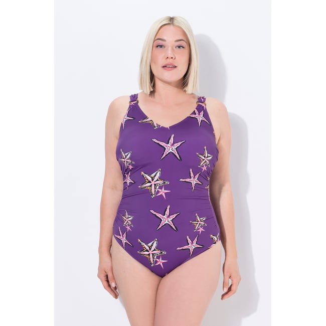 Maillot de bain à bonnets souples violet <span itemprop=