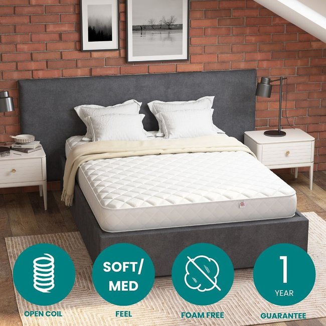 Aspire Essentials Cooling Foam Free Mattress, white, ASPIRE