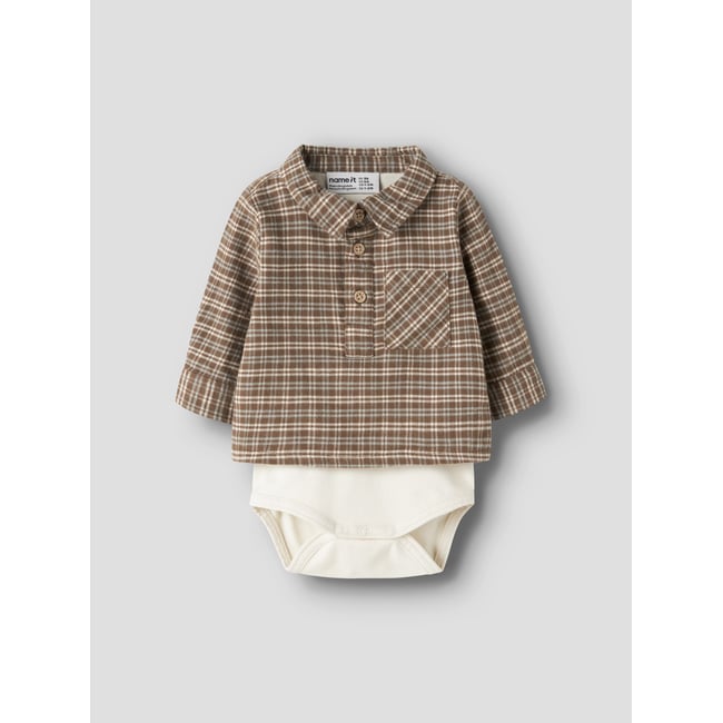 Chemisier Body marron - sepia1 <span itemprop=