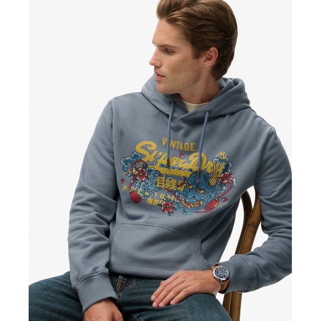 Sweat à capuche décontracté Vintage Logo Tokyo - SUPERDRY