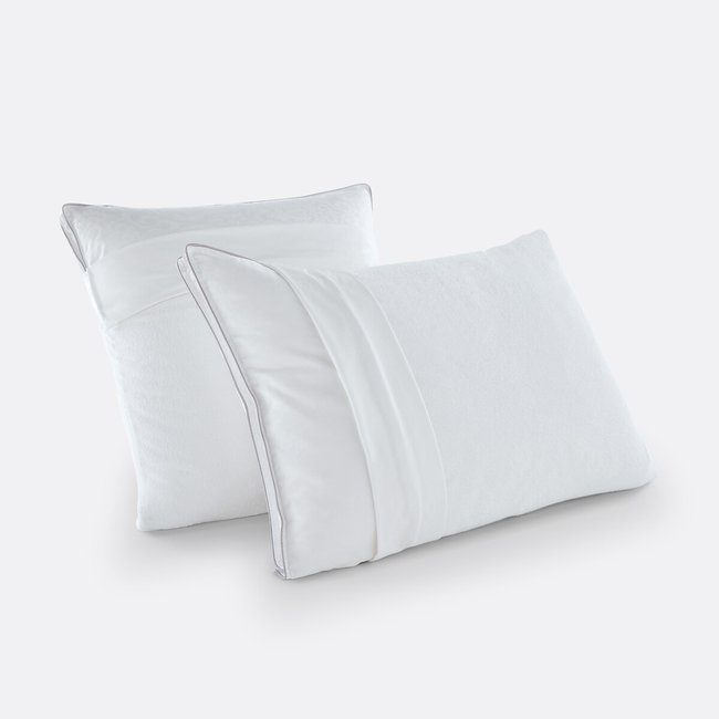 Waterproof Pillow Protector in Towelling with Anti-Mite Treatment, white, LA REDOUTE INTERIEURS