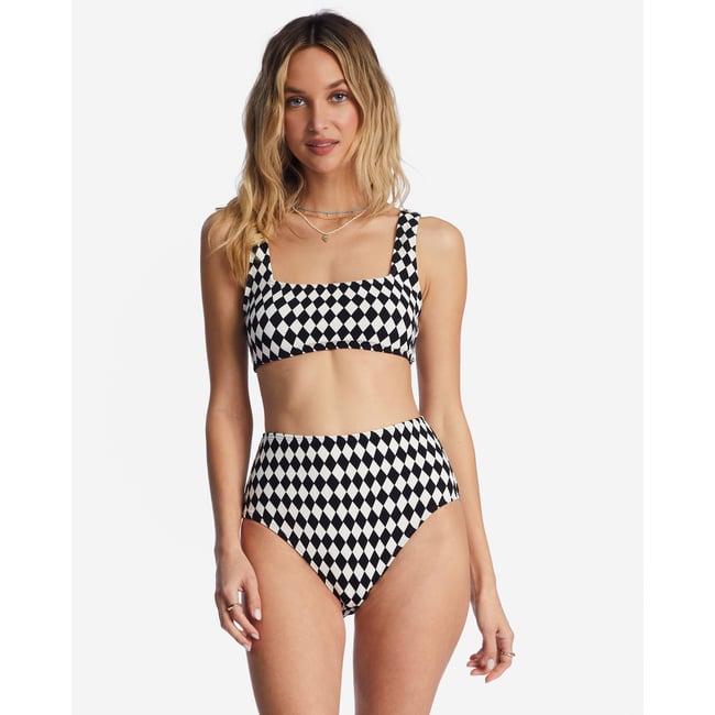 Haut de bikini débardeur DIAMOND DAZE noir black pebble <span itemprop=