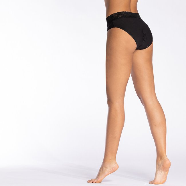 Menstruationsshorty, mittlere Tage schwarz <span itemprop=