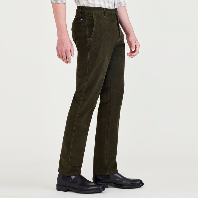 Pantalon velours côtelé Original Chino slim vert <span itemprop=
