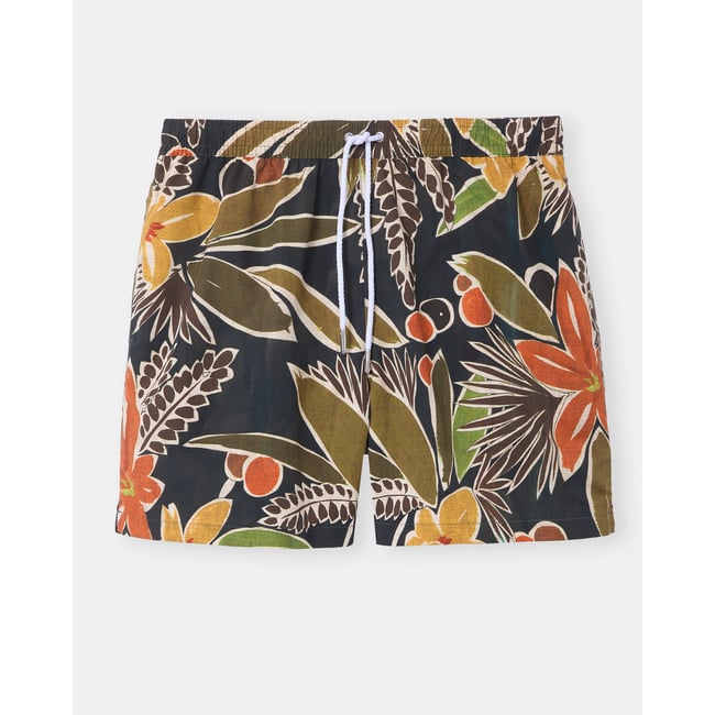 Maillot de bain floral DAHLIA noir <span itemprop=