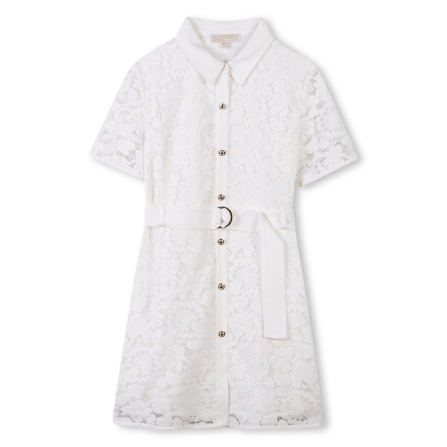 Robe de cérémonie en guipure offwhite <span itemprop=