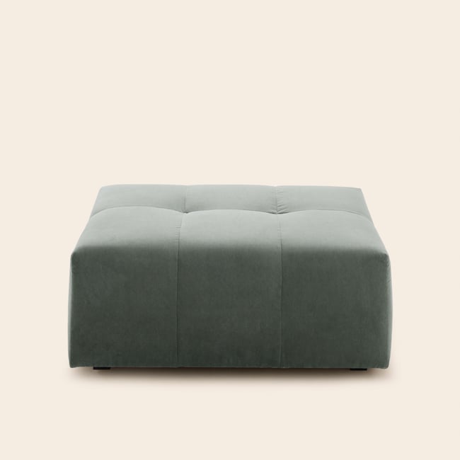 Pouf Modulable en Effet capitonné tissu texturé Glory  UBERTO - MADURA