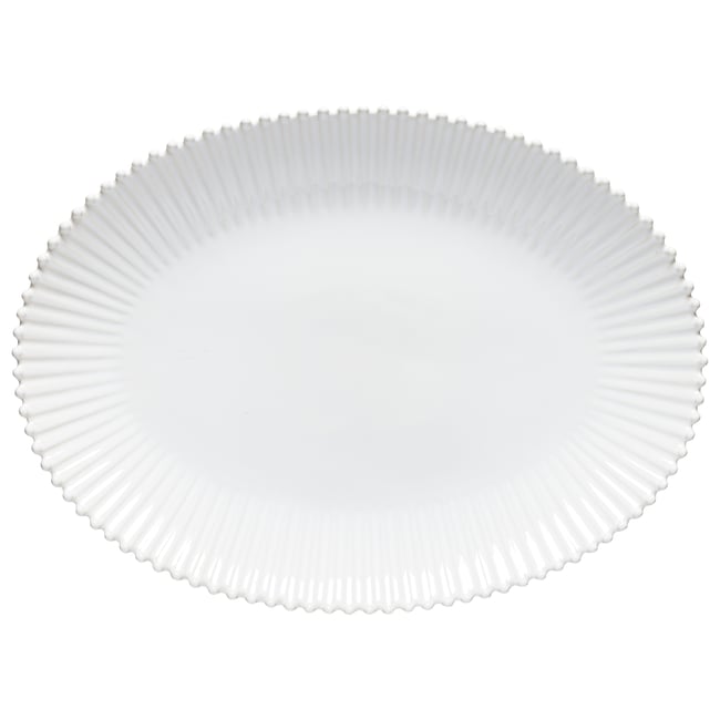 Plat Ovale Grand Pearl Couleur blanc <span itemprop=