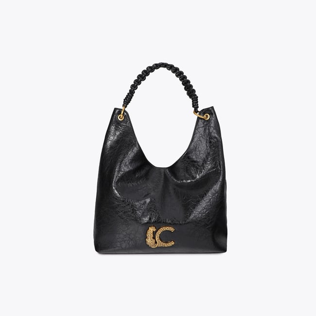 Sac à main tressé à logo métallique - LOLA CASADEMUNT
