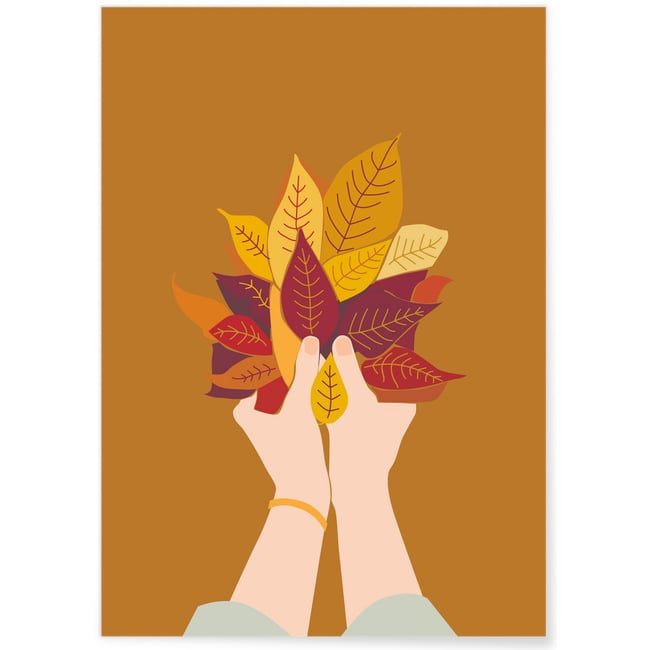 Affiche Abstract Autumn 2 Couleur blanc <span itemprop=