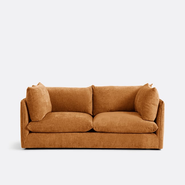 Sofá direito, 3 lugares, em veludo texturado espesso, MALO - LA REDOUTE INTERIEURS