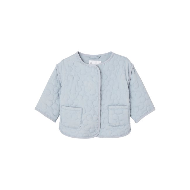 Veste matelassée bébé bleu pâle <span itemprop=