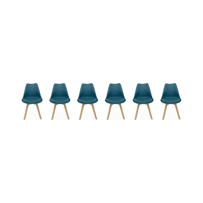 Chaise scandinave bois de hêtre (lot de 6) NILS - SWEEEK
