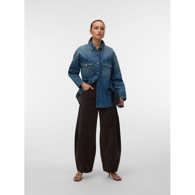 Chemise En Denim medium blue denim <span itemprop=