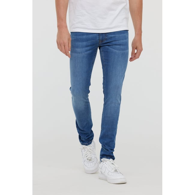 Jean coton skinny LC132ZP bleu <span itemprop=