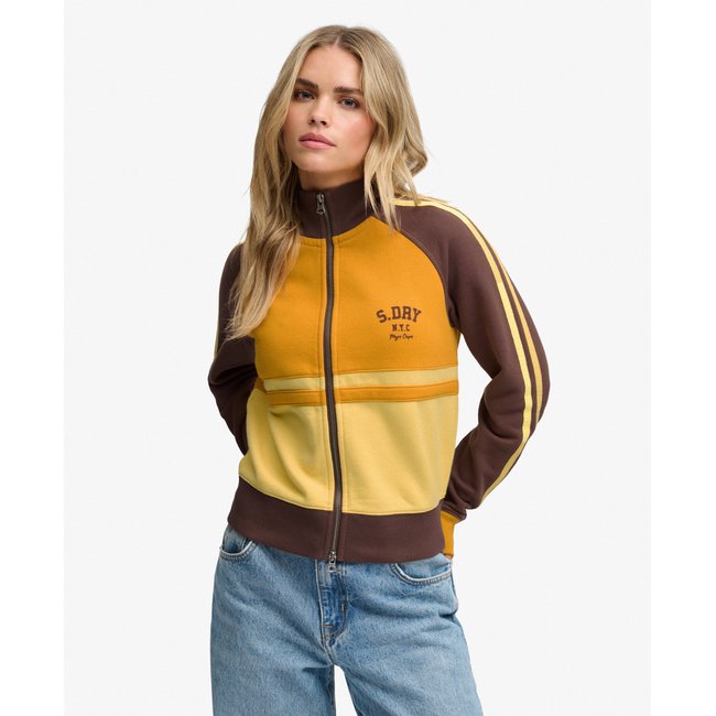 Veste de Survêtement Cult Coupe Décontractée brun café/jaune côtier <span itemprop=