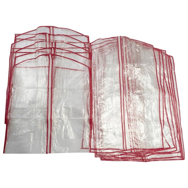 Lot de 13 housses pour vêtements transparent polyéthylène Couleur transparent <span itemprop=