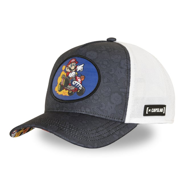 Casquette Trucker Mario Kart noir/blanc/bleu/rouge <span itemprop=