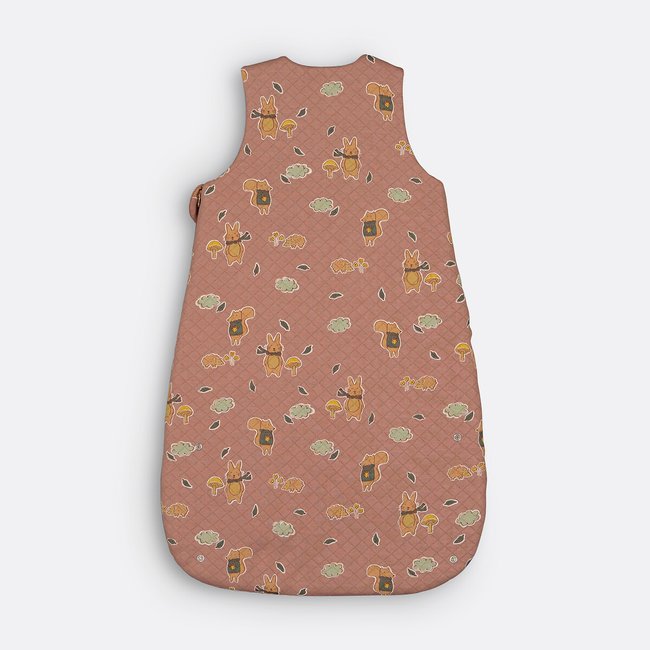 Saquito de dormir acolchado, Calao estampado animal <span itemprop=