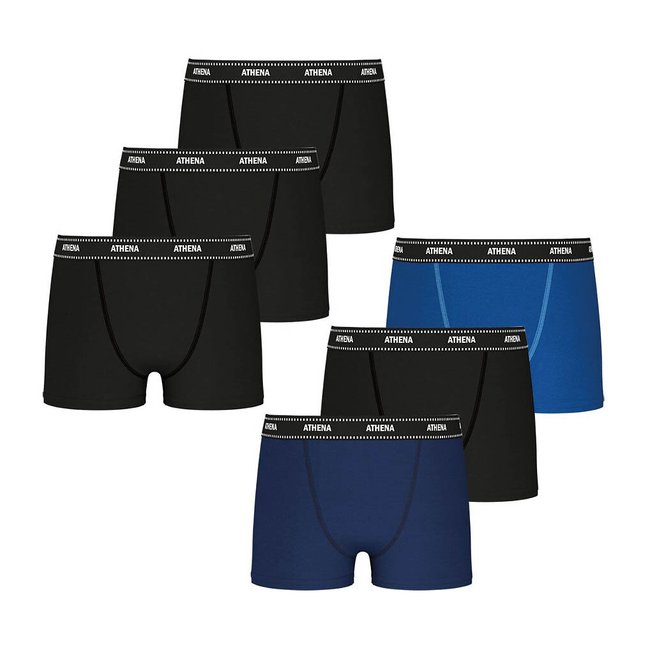 Lot de 6 boxers My petit prix bleu + noir <span itemprop=