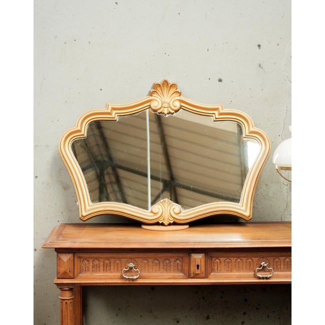 Miroir doré Georges N°1244 - Bon état Couleur doré <span itemprop=
