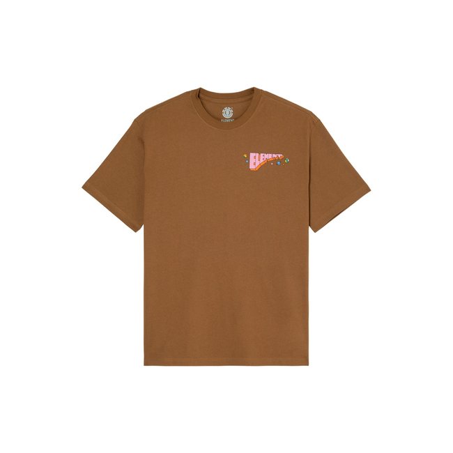 T-Shirt manches courtes COSMIC DANCE marron sepia <span itemprop=