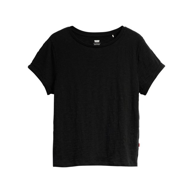 Tee-shirt coupe droite FEMME Levi's® en coton bleu marine chiné à col rond marine <span itemprop=