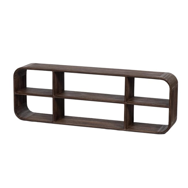 Étagère 6 casiers Aronia 120 cm en bois Couleur marron <span itemprop=