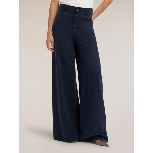 Pantalon palazzo bleu <span itemprop=