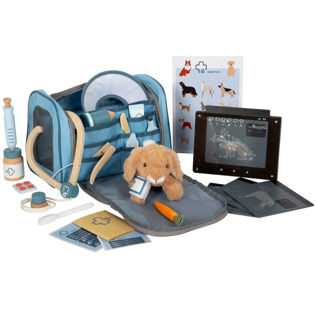 Sac de vétérinaire avec lapin bleu <span itemprop=