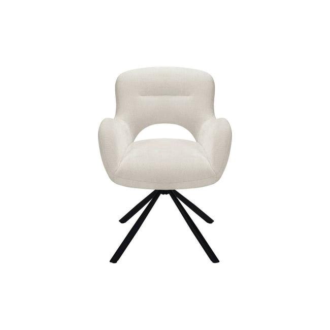 Chaise pivotante COZAL Couleur beige clair et noir <span itemprop=
