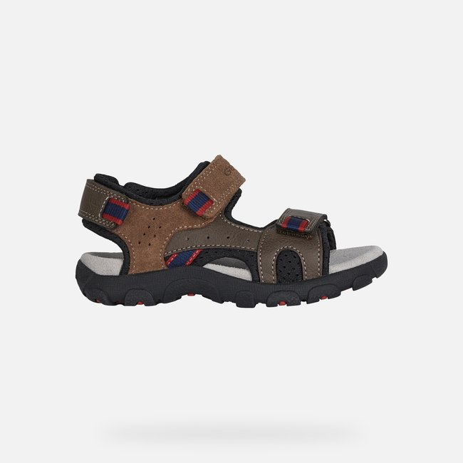 Sandales  Jr Sandal Strada marron et rouge <span itemprop=