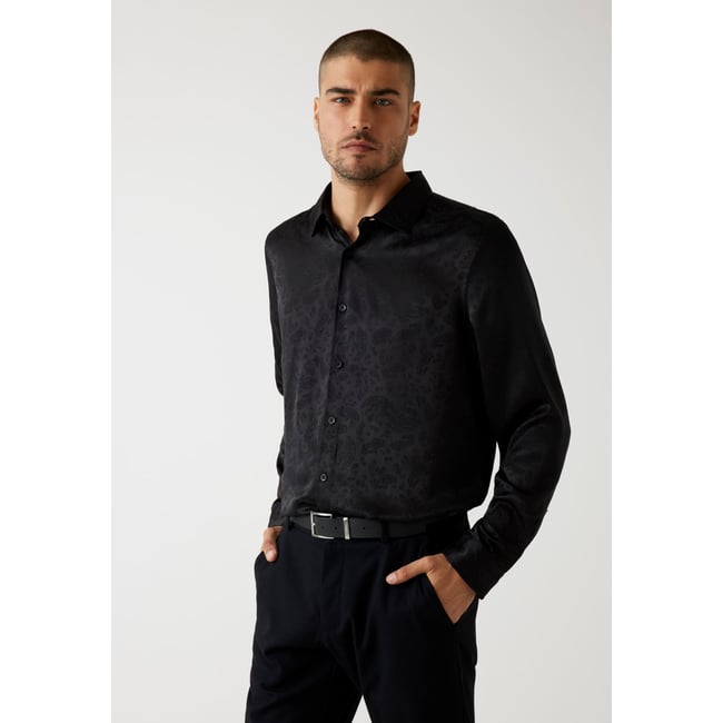 Chemise Cachemire Paisley noir <span itemprop=