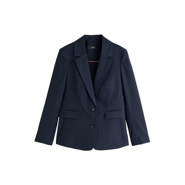 Blazer à boutonnage droit robuste bleu marine <span itemprop=