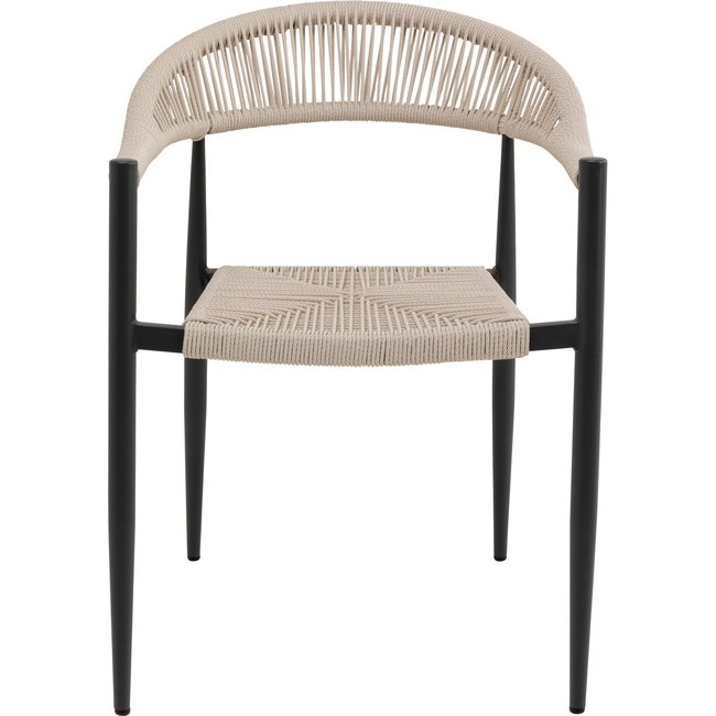 Chaise de jardin avec accoudoirs, PALMA beige <span itemprop=