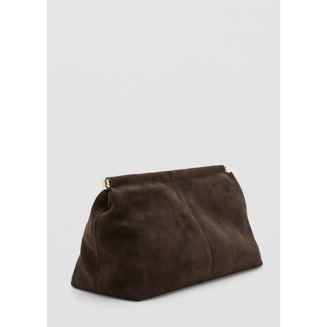 Sac à main daim chocolat <span itemprop=
