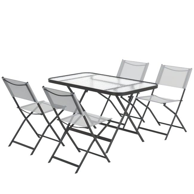 Ensemble de salon de jardin Métal Gris gris <span itemprop=